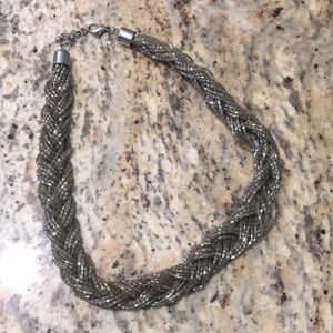 Multi strand braided bead necklace